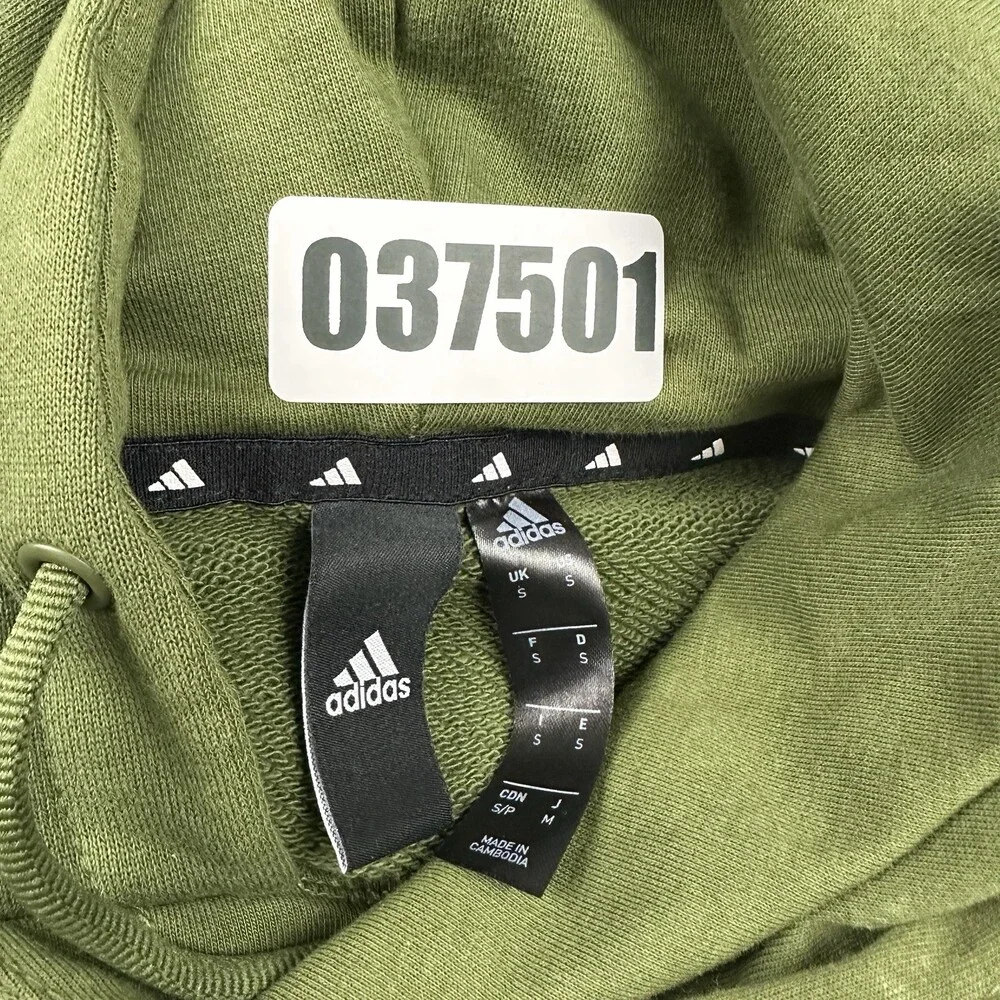 Adidas Hoodie Men Small Green Solid Combat Sports Community Pullover Trefoil S